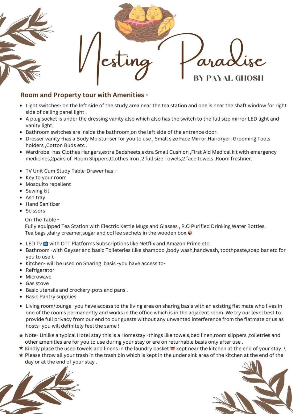 Nesting Paradise By Payal Ghosh Homestay *